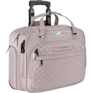 Rolling LaptopBag Women with Wheels,RollingBriefcase forWomen Fits Upto 15.6Inch